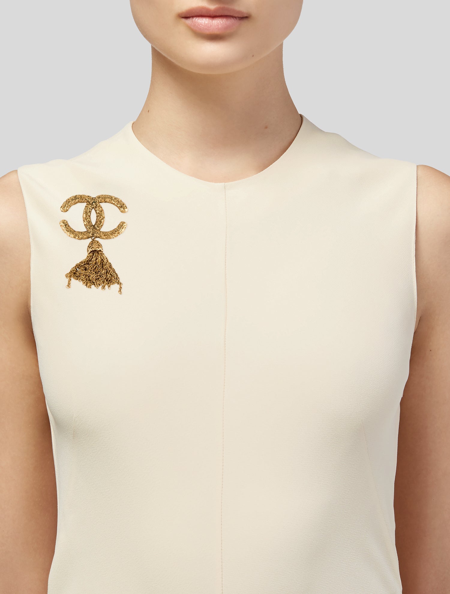 Chanel Vintage CC Tassel Brooch