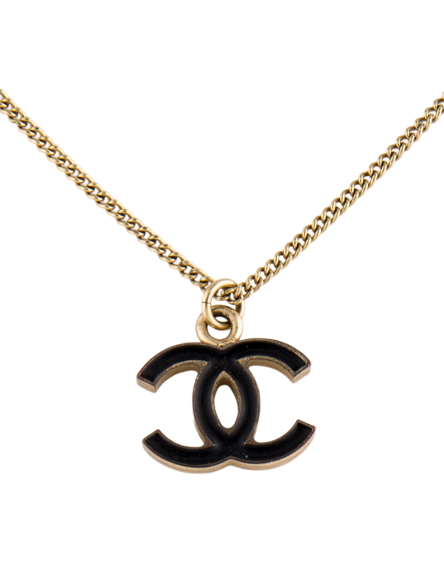Chanel Enamel CC Pendant Necklace