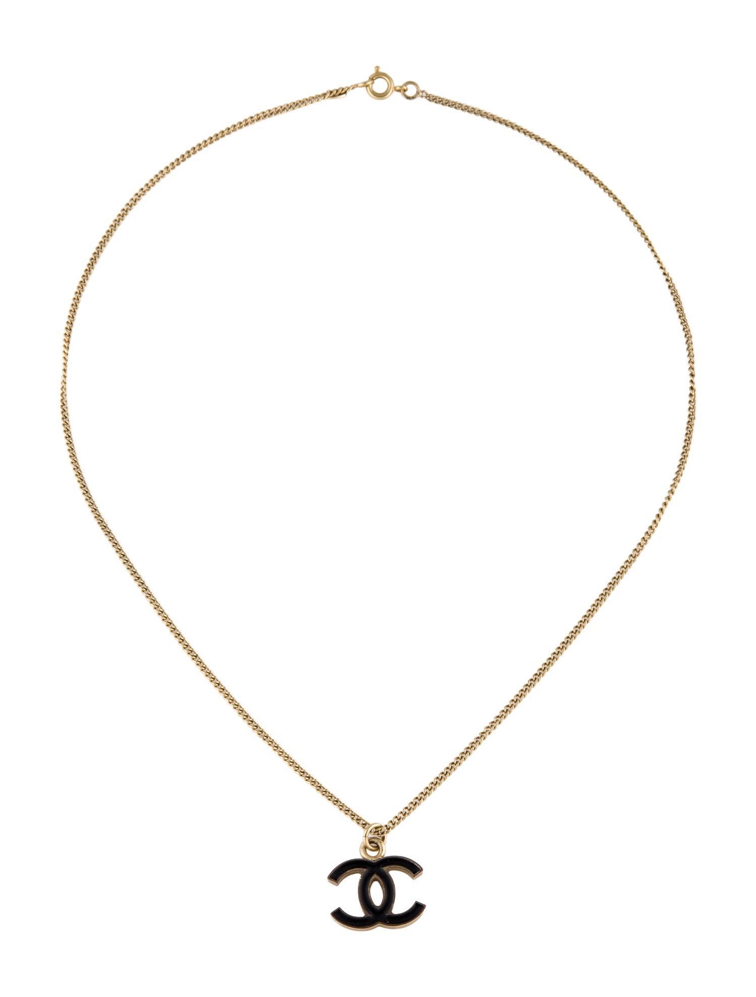 Chanel Enamel CC Pendant Necklace