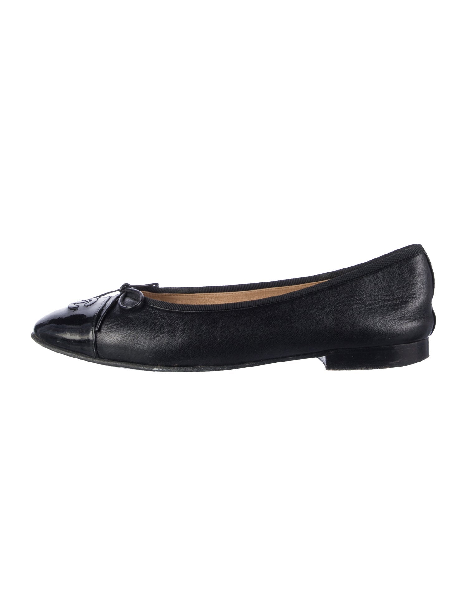 Chanel Vintage Interlocking CC Logo Ballet Flats