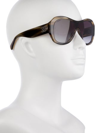 Chanel Interlocking CC Logo Shield Sunglasses