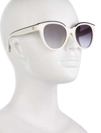 Chanel Interlocking CC Logo Cat-Eye Sunglasses