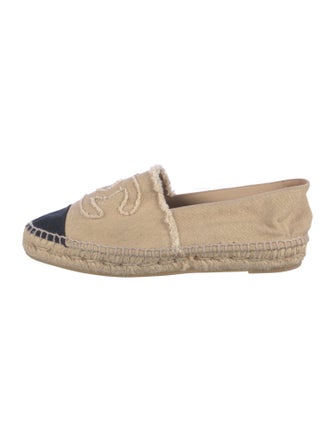 Chanel Interlocking CC Logo Canvas Espadrilles