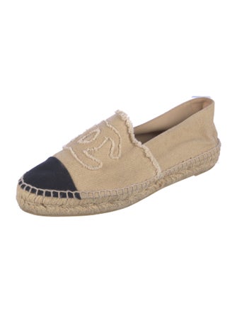 Chanel Interlocking CC Logo Canvas Espadrilles