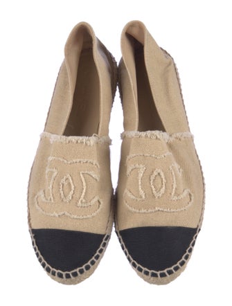 Chanel Interlocking CC Logo Canvas Espadrilles