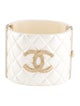 Chanel Resin Quilted CC Hinged Bangle