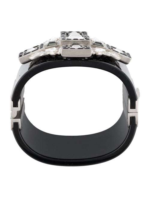 Chanel Strass & Resin Hinged Bangle
