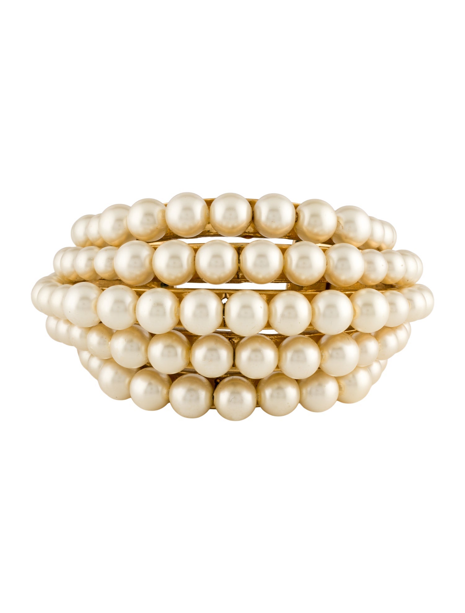 Chanel Vintage Faux Pearl Cuff