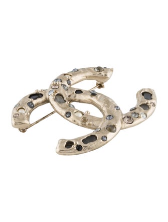 Chanel Paris-Rome Faux Pearl, Resin & Strass CC Brooch