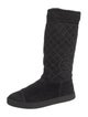 Chanel Interlocking CC Logo Suede Rain Boots
