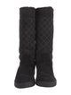 Chanel Interlocking CC Logo Suede Rain Boots