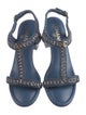 Chanel 2022 Interlocking CC Logo T-Strap Sandals