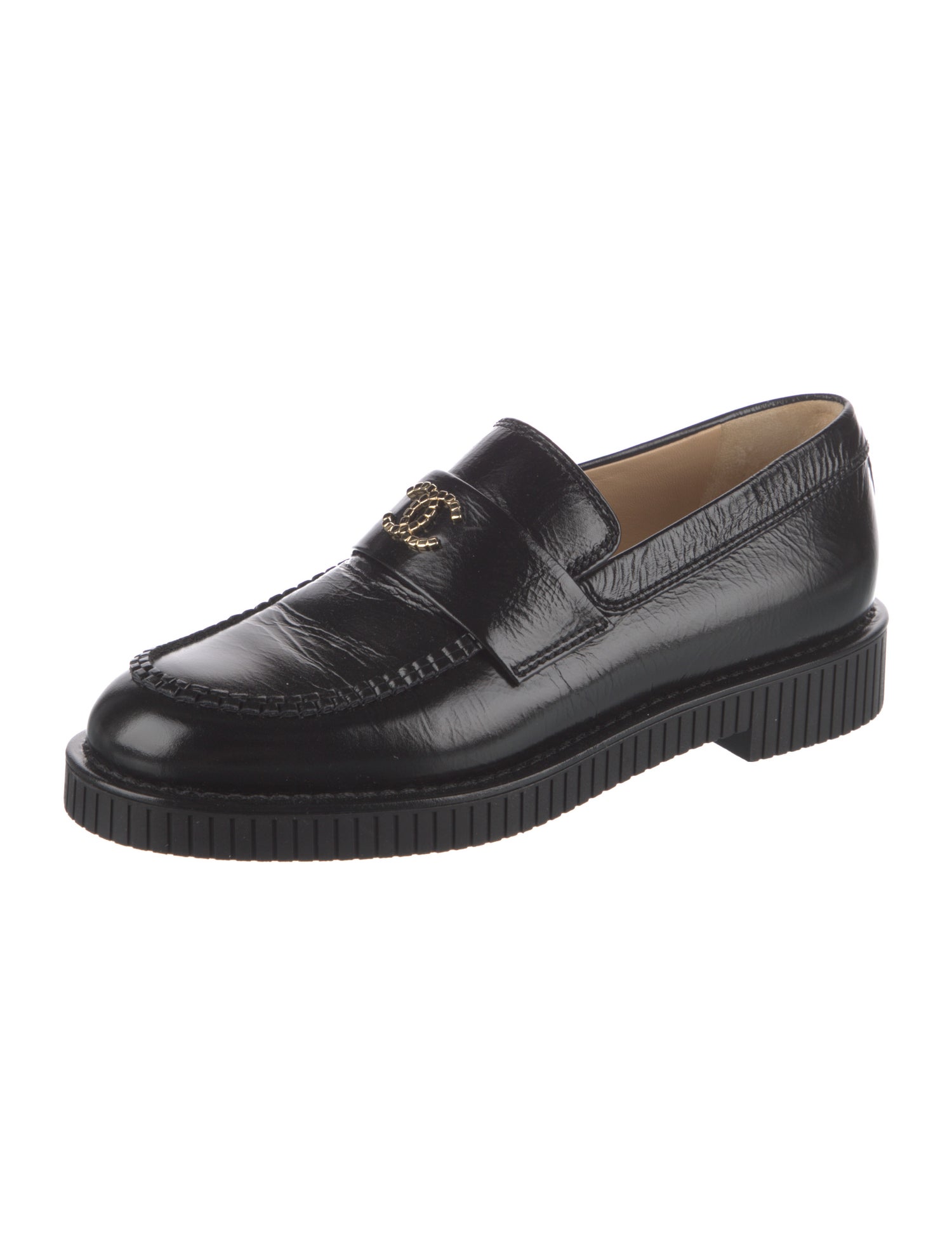 Chanel 2025 Interlocking CC Logo Loafers