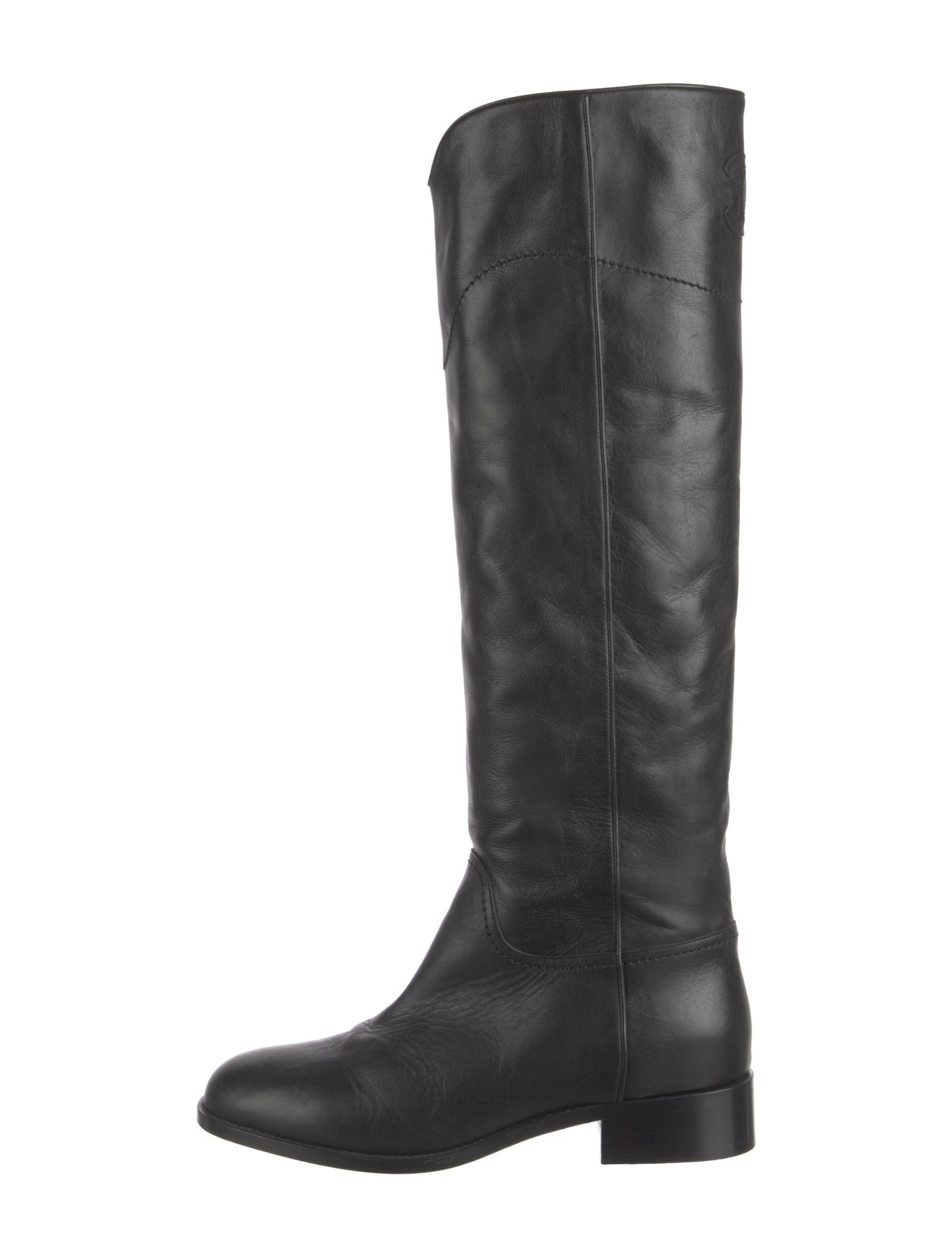 Chanel Leather Riding Boots