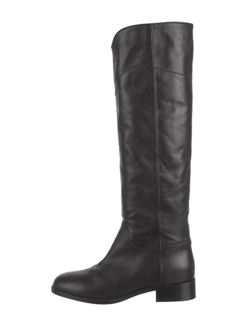 Chanel Leather Riding Boots