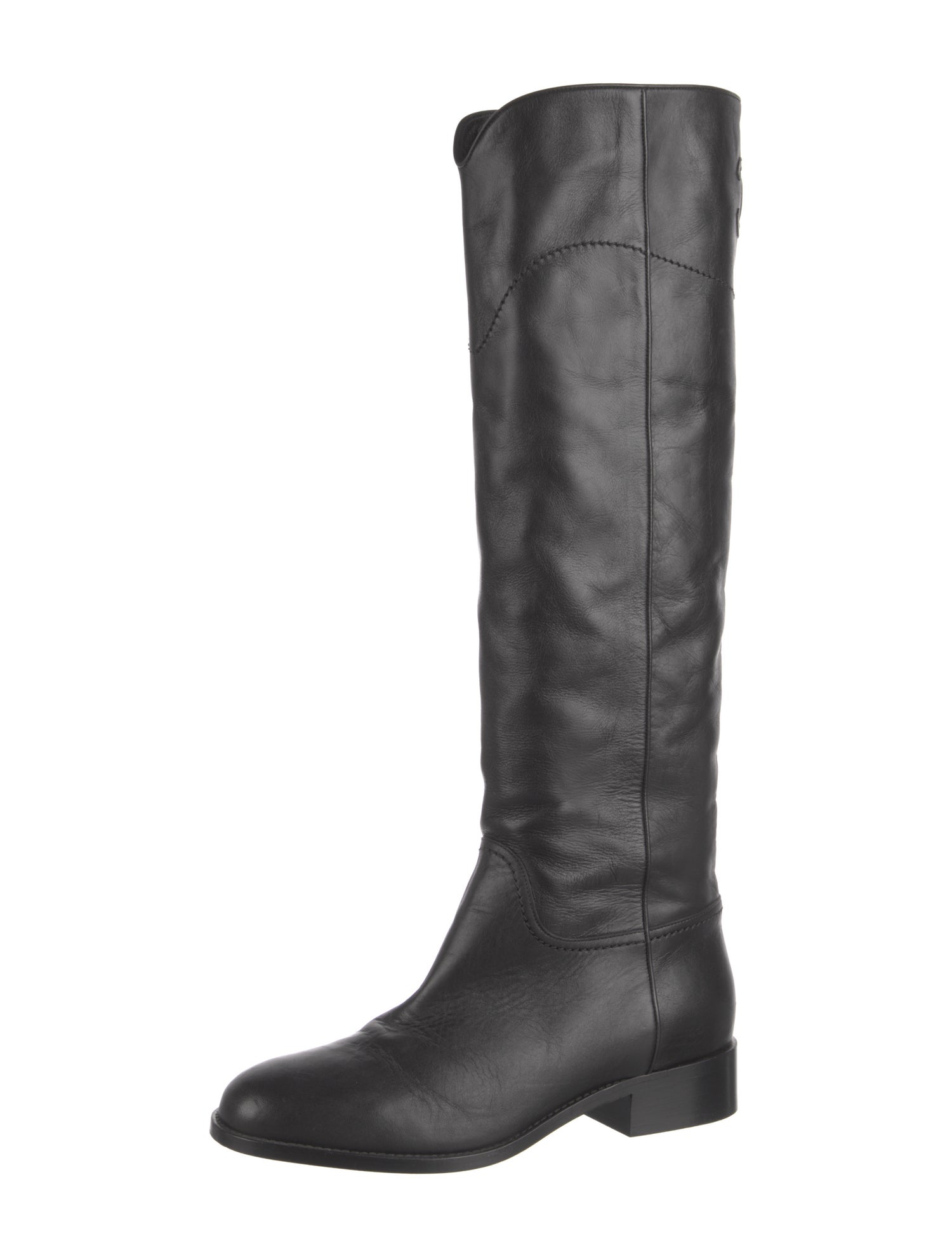 Chanel Leather Riding Boots