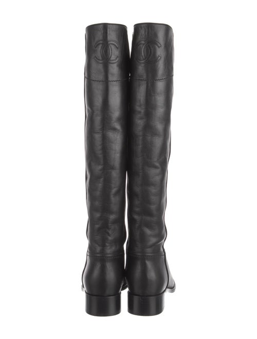 Chanel Leather Riding Boots