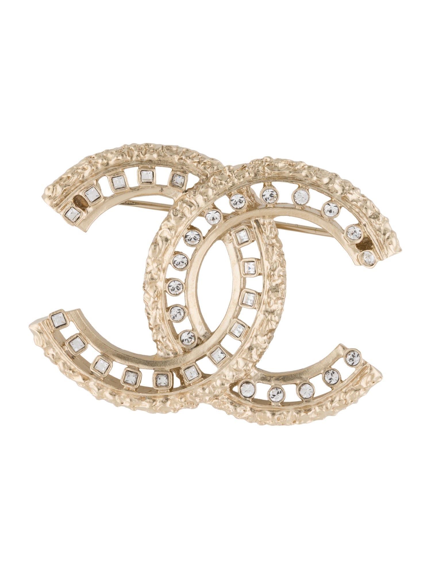Chanel 2022 Strass CC Brooch