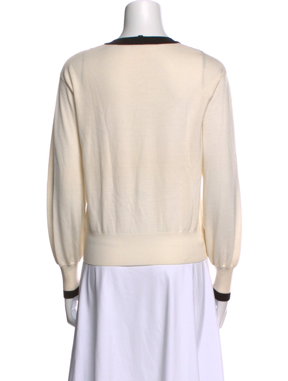 Chanel Pullover Neutrals Interlocking CC Logo Cut… - image 3