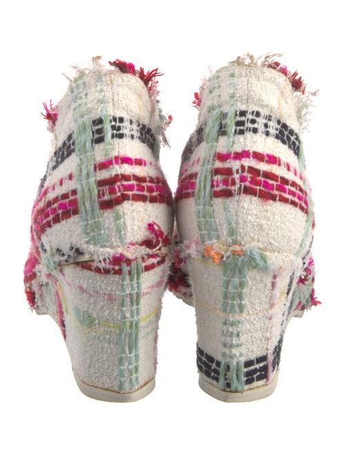 Chanel Tweed Pattern Tweed T-Strap Pumps