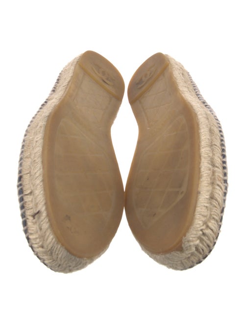Chanel Interlocking CC Logo Leather Espadrilles
