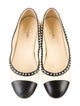 Chanel Interlocking CC Logo Leather Flats