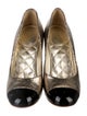 Chanel Interlocking CC Logo Calfskin Pumps