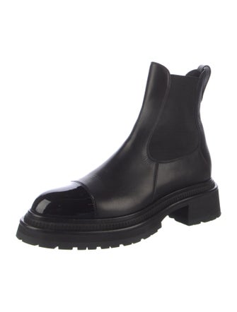 Chanel 2022 Interlocking CC Logo Chelsea Boots