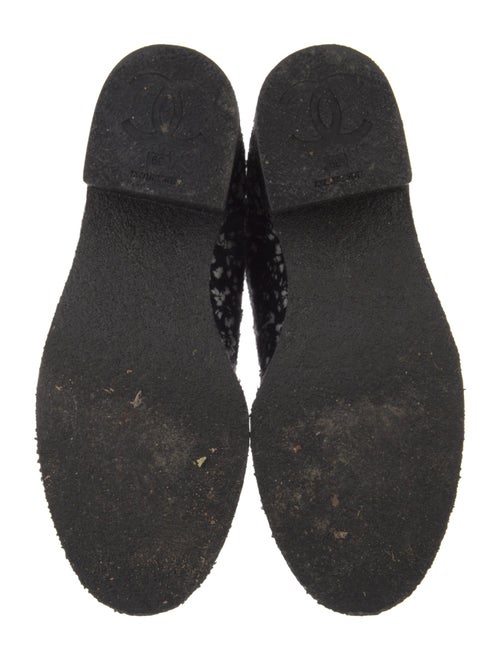 Chanel Interlocking CC Logo Tweed Combat Boots