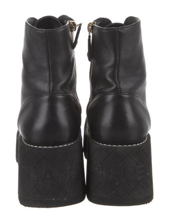 Chanel 2024 Interlocking CC Logo Combat Boots