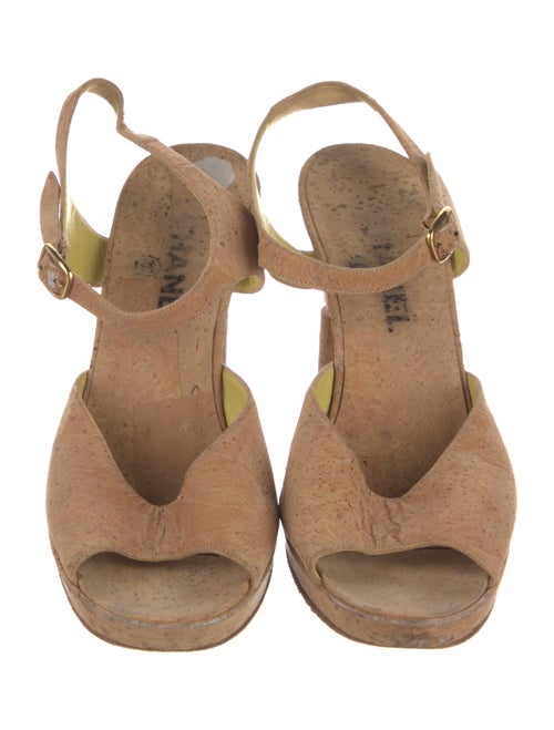 Chanel Interlocking CC Logo Slingback Sandals