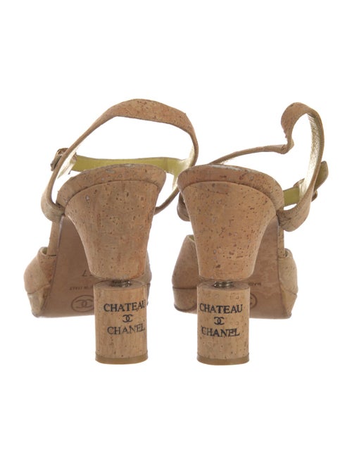 Chanel Interlocking CC Logo Slingback Sandals