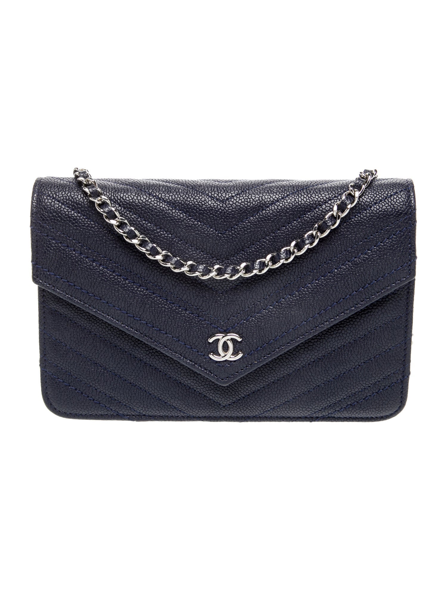 Chanel Classic Chevron Wallet On Chain