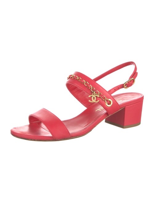 Chanel 2018 Interlocking CC Logo Slingback Sandals