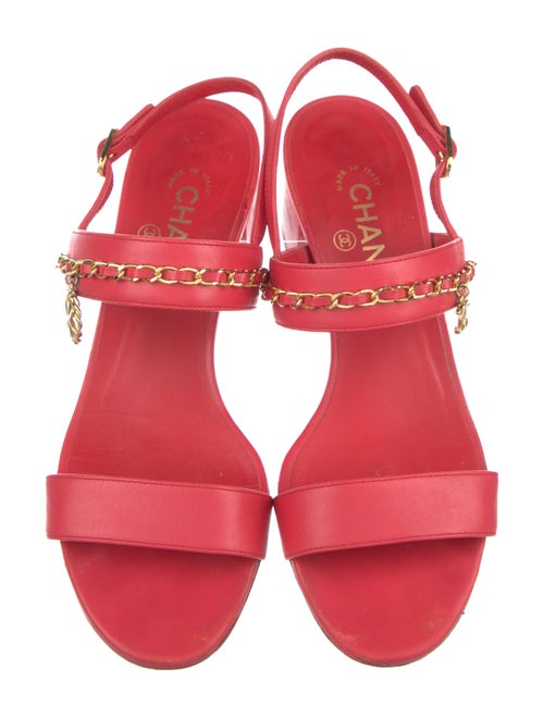 Chanel 2018 Interlocking CC Logo Slingback Sandals