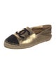 Chanel Interlocking CC Logo Lambskin Espadrilles