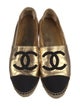 Chanel Interlocking CC Logo Lambskin Espadrilles