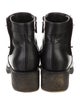 Chanel Interlocking CC Logo Leather Moto Boots