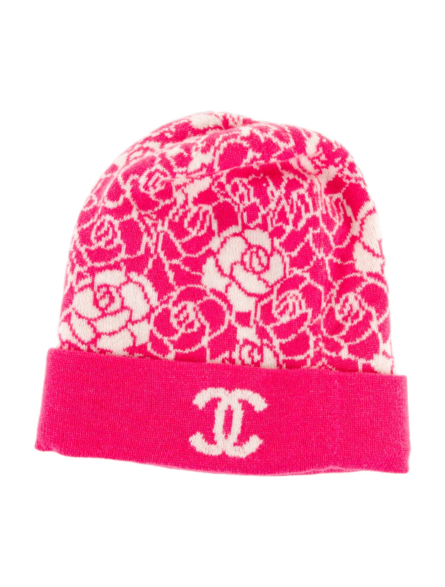 Chanel CC Cashmere Camellia Beanie