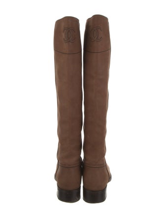 Chanel 2012 Interlocking CC Logo Riding Boots