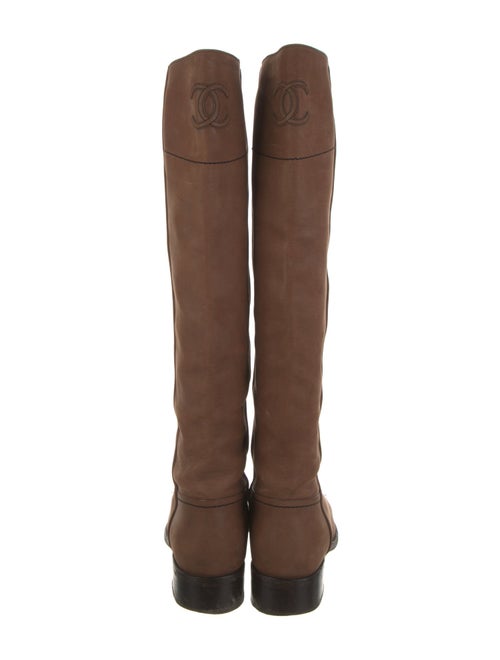 Chanel 2012 Interlocking CC Logo Riding Boots