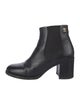Chanel Interlocking CC Logo Leather Chelsea Boots