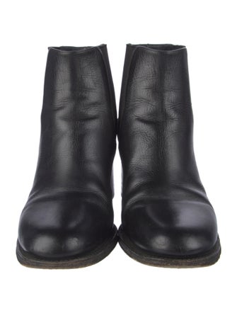 Chanel Interlocking CC Logo Leather Chelsea Boots