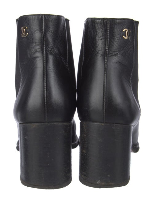Chanel Interlocking CC Logo Leather Chelsea Boots