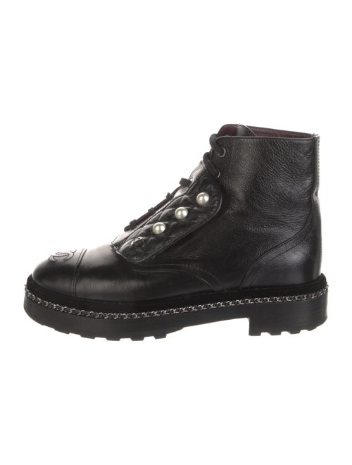 Chanel 2018 Interlocking CC Logo Combat Boots