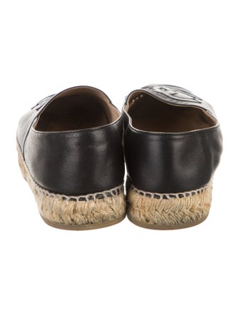 Chanel Interlocking CC Logo Lambskin Espadrilles