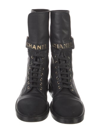 Chanel 2021-2022 Leather Combat Boots