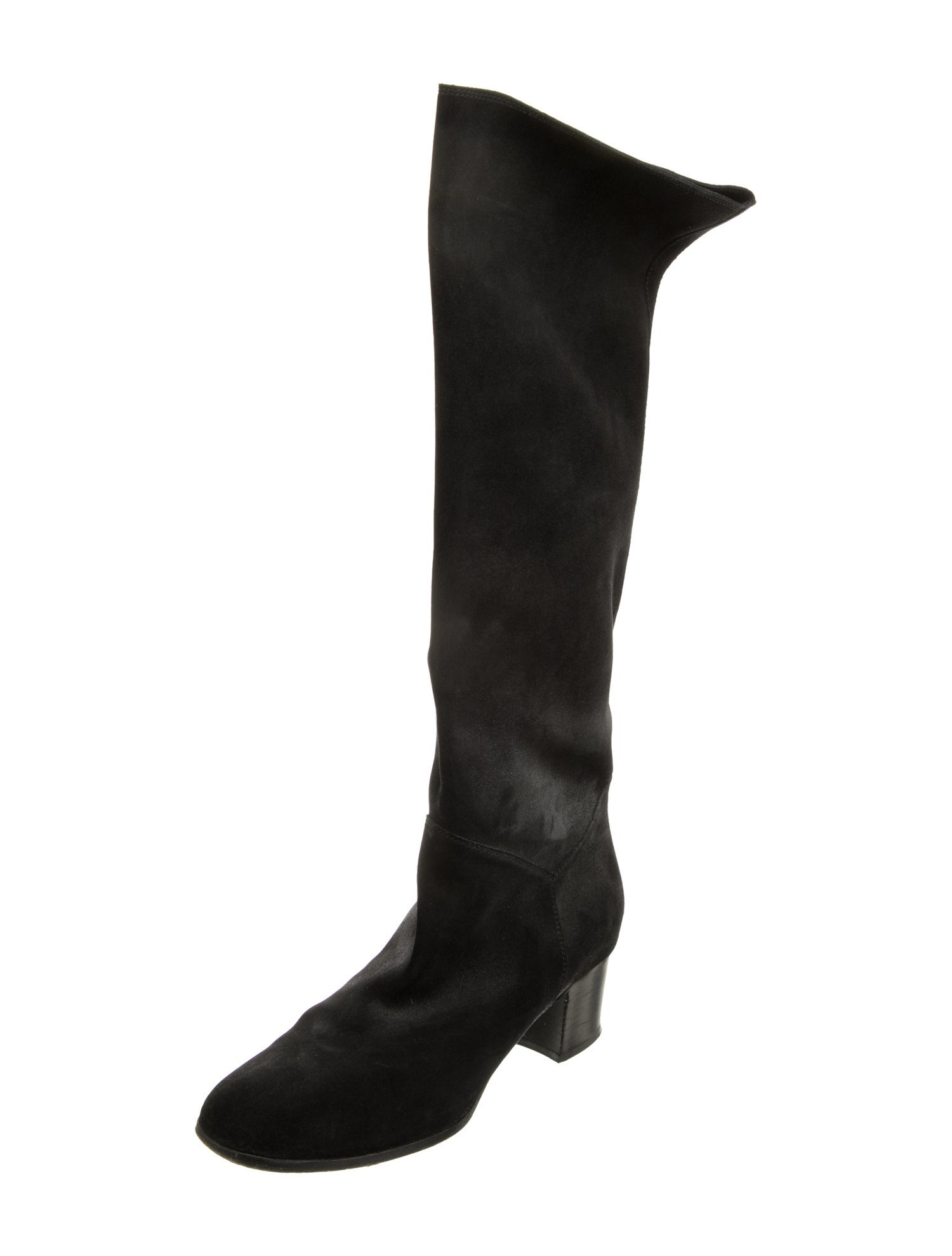 Chanel Interlocking CC Logo Suede Riding Boots