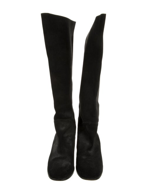 Chanel Interlocking CC Logo Suede Riding Boots