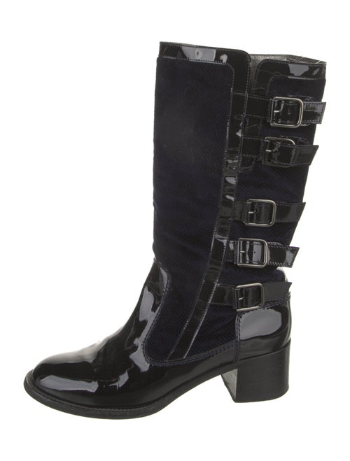 Chanel Suede Combat Boots
